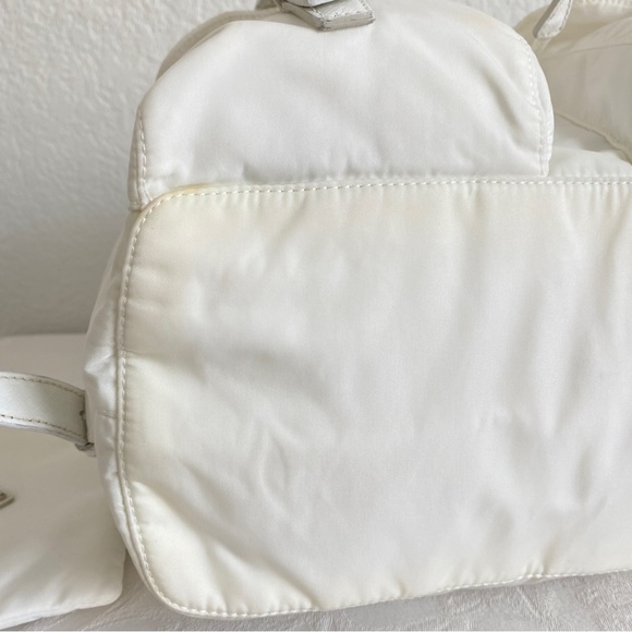 Prada white Re-Nylon medium backpack with pouch - Picture 7 of 16